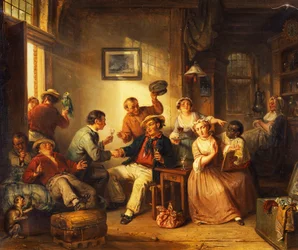 Viaggiatori che riposano in una taverna, 1852