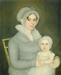 La signora John Harrisson e la figlia, 1823 circa (olio su tela)