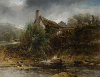 Un mulino ad acqua vicino a Totnes, Devon, 1834