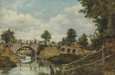 Un vecchio ponte a Hendon, Middlesex, ca. 1828