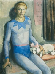 Un Arlecchino con il suo Cane