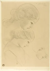 Schizzi di profilo di donna