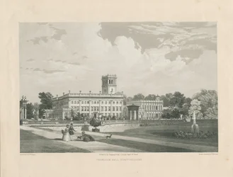Trentham Hall: incisione litografica, nd [c 1846]