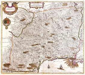 Mappa del Languedoc, Francia