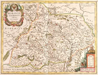 Mappa della Moravia, Repubblica Ceca