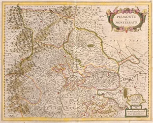 Mappa del Piemonte, Italia