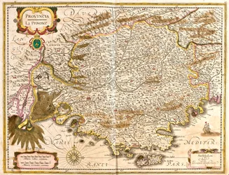 Mappa della Provenza (Francia)