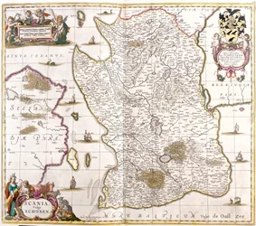 Mappa della Scania (Svezia)