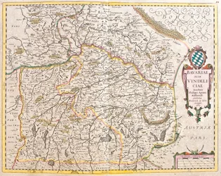 Mappa della Baviera (Germania)
