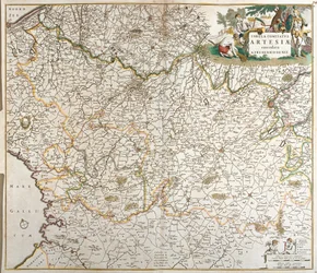 Mappa della Contea di Artois (Francia)