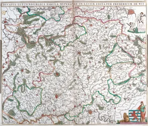 Mappa del Ducato di Lussemburgo