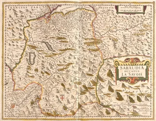 Mappa del Ducato di Savoia (Francia)