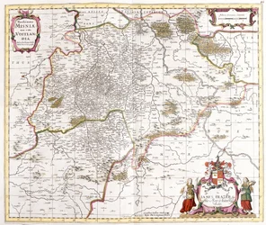 Mappa della marca di Misnia (Germania)