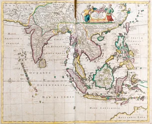 Pakistan, India, Nepal, Bhutan, Bangladesh, Birmania, Thailandia, Laos, Cambogia, Vietnam, Malesia, Indonesia, Filippine.