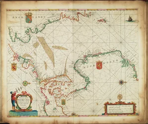 Pascaart van de Noort Zee verthoonende in zich alle de Custen en havens daer rontom gelegen