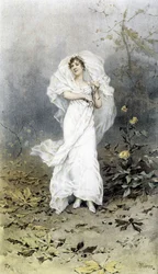 Donna in una foresta - allegoria dell