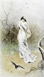 Donna in una foresta - allegoria dell