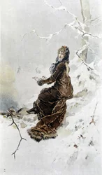 Donna nella neve: allegoria dell