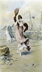 Donna sulla spiaggia - allegoria dell