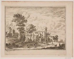 Un edificio monastico in un villaggio italiano