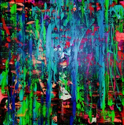 Gocciolature di vernice dai colori vivaci