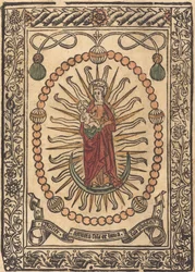 La Madonna e Bambino in un Rosario