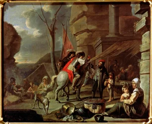 Cavalieri in una taverna, seconda metà del XVII secolo