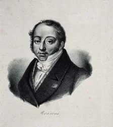 Ritratto del compositore Gioachino Antonio Rossini 1792-1868