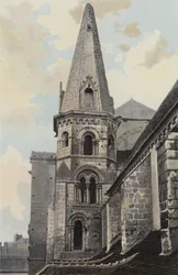 Auxerre, Chiesa di Saint-Eusebe, vista N O (prima del restauro)