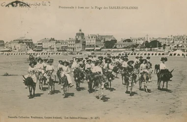 Giri in asino sulla spiaggia a Les Sables-d