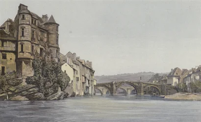 Espalion, Antico Palazzo di Giustizia e vecchio Ponte sul Lot