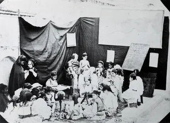 Scuola femminile in Algeria, 1860