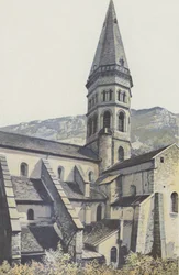 Nantua, Chiesa, Campanile e transetto Nord