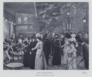 Sul boulevard fuori dal Cafe de la Paix, Parigi