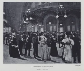 Fuori dal Théâtre du Vaudeville, Parigi, durante l