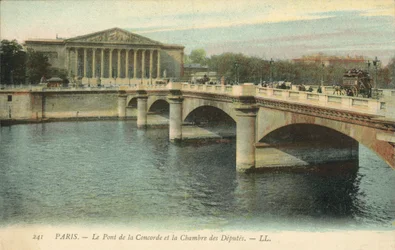 Parigi, il ponte della Concorde e la Camera dei Deputati (foto a colori)