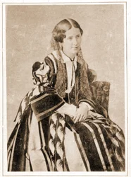 Ritratto di Elisabeth Felix detta Mademoiselle Rachel nel 1851, tragedienne francese (1821 - 1858)