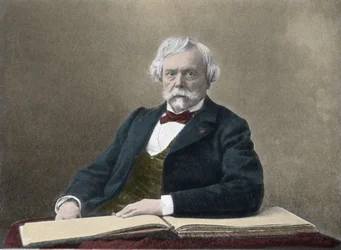 Ritratto dello scrittore Edmond de Goncourt (1822-1896) Fotografia della fine del XIX secolo