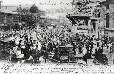 Cartolina di Les Halles, Parigi, prima del 1914