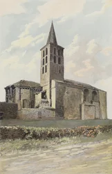 Saint-Papoul, Chiesa, Vista nord
