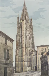 Saintes, Chiesa Saint-Eutrope, Campanile e facciata ovest
