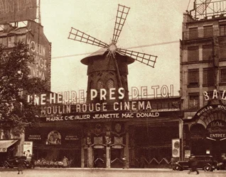 Il cabaret e cinema "Le Moulin Rouge" a Parigi