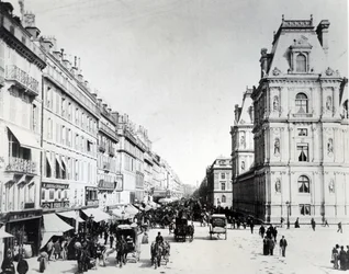 La rue de Rivoli e il nuovo Hotel de Ville, c.1882