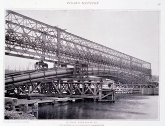 I lavori del ponte Alessandro III al 15/12/1898 - in "Le Figaro Illustré"