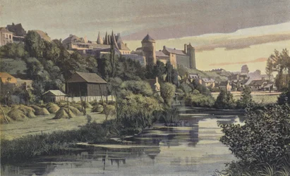 Vitre, Castello, Vista a nord presa dalla valle