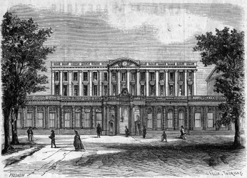 Architettura del XVIII secolo: vista esterna del Municipio di Bordeaux, Gironda (33)