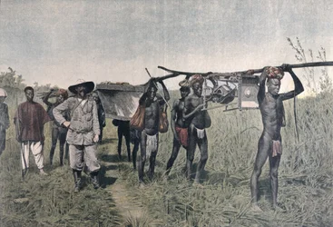 Un Convoglio sulla Missione Marchand nel 1898, da Le Petit Journal, 1899