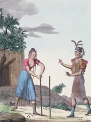 Una cerimonia di matrimonio con gli indiani Creek, c.1811