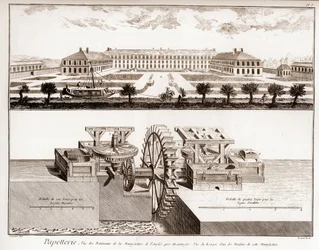 Una cartiera - Cartoleria: vista degli edifici della fabbrica di anglee vicino a Montargis - Vista dell