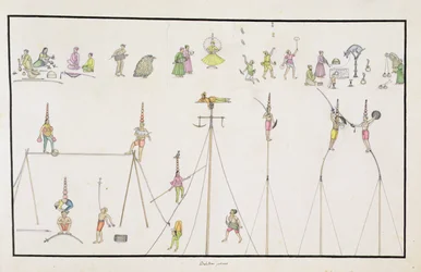 Acrobati, giocolieri, imitatori, intrattenitori dal Gentil Album, pubblicato nel 1774